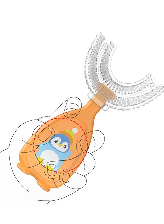 2 PiecesToddler Children 360 U Shaped Toothbrush Kid Age 2-6&2-4&4-7&6-8 Yr All Rounded Teeth Brush Head Pack, Easy Circular Wide 3 Side Foam Manual Boy Girl Full Whole Mouth Guard Cepillo Dental Para Nios - Image 4